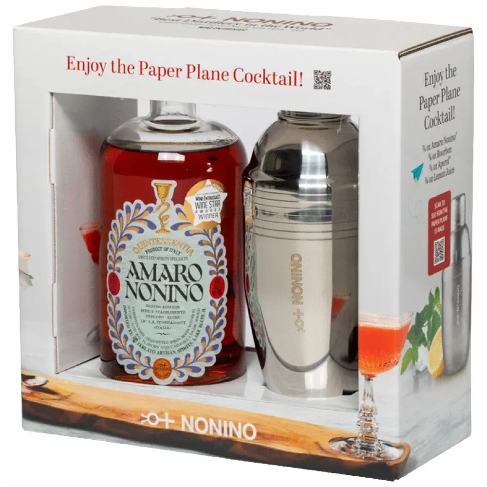 NONINO AMARO GIFT SET W/SHAKER 750ML